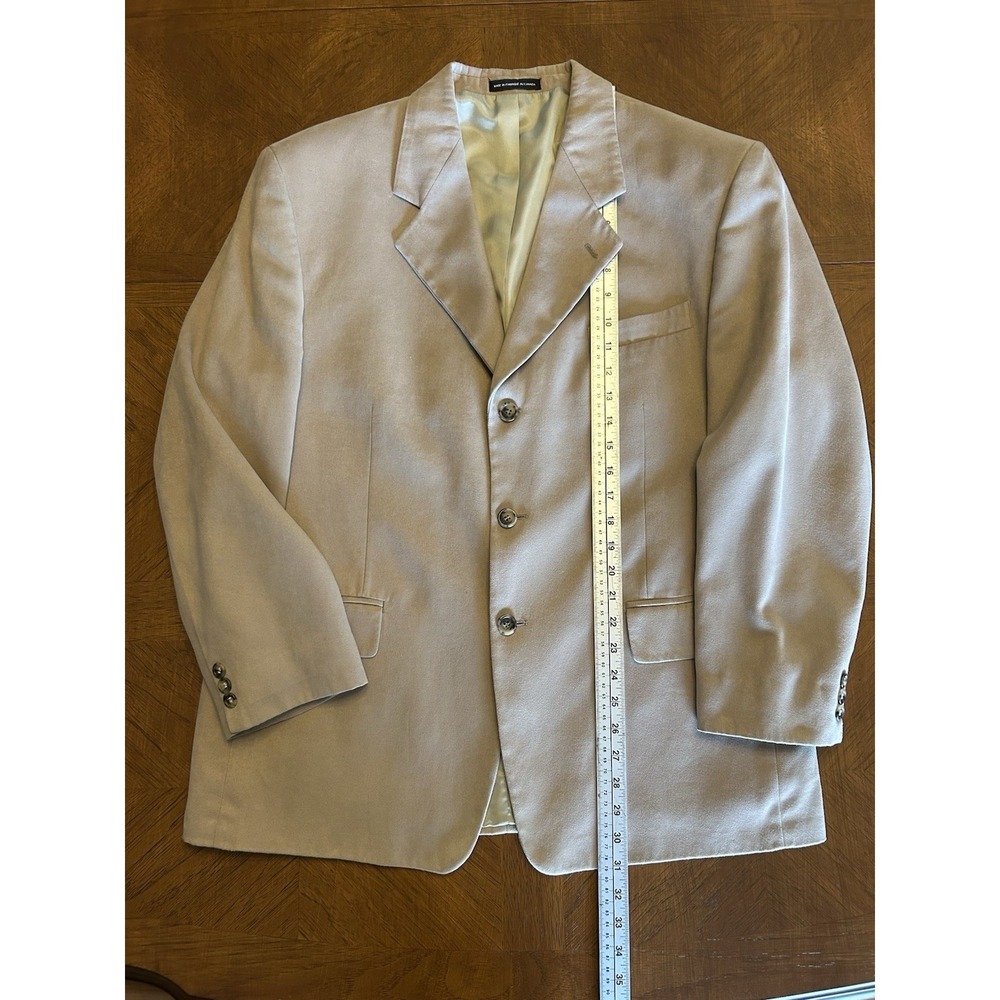 Bill Blass Micro Suede Sport Coat Mens 42S 3-Button Polyester Blazer Suit Jacket - Picture 11 of 16